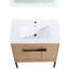 Armoire de salle de bain 30 po - Bassin de rangement spacieux en céramique de style contemporain