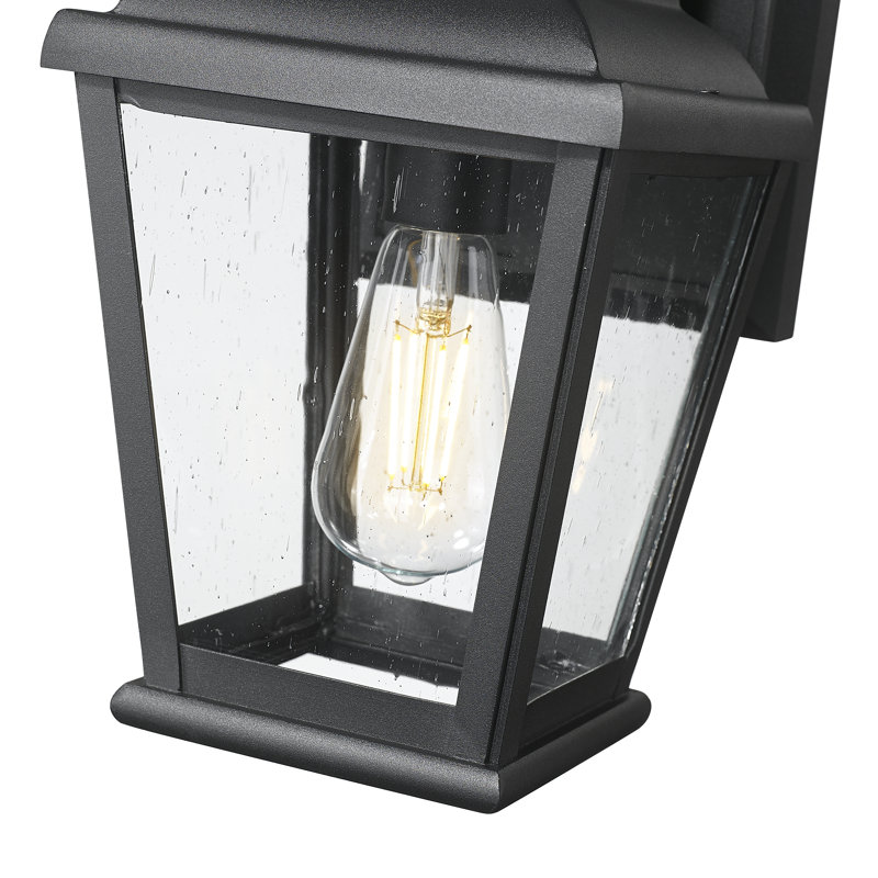 Raphael 19.25 inch Sand Black 1 Light Outdoor Wall Light, 19.25