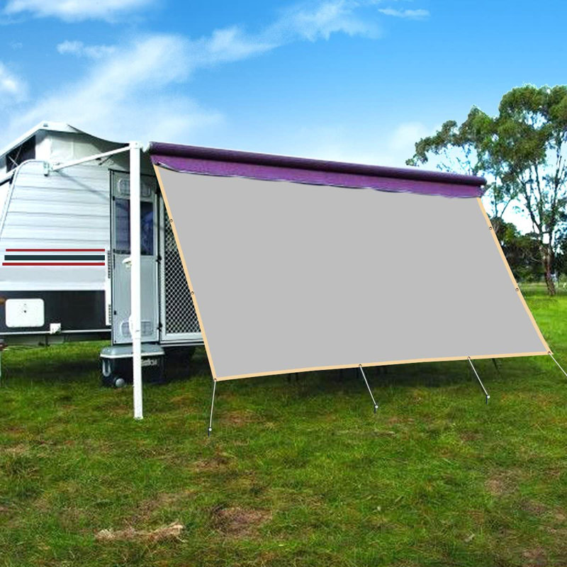 HGmart Polyethylene Plastic Awning for Awning, Black, 120" H x 168" W x 0.25" D