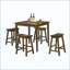 Hauteur tabouret de selle 2 pièces ensemble de salle à manger en bois massif-113155873