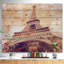 Paysage urbain «Paris Eiffel Tower Post card Design», impression-35061077-35061079