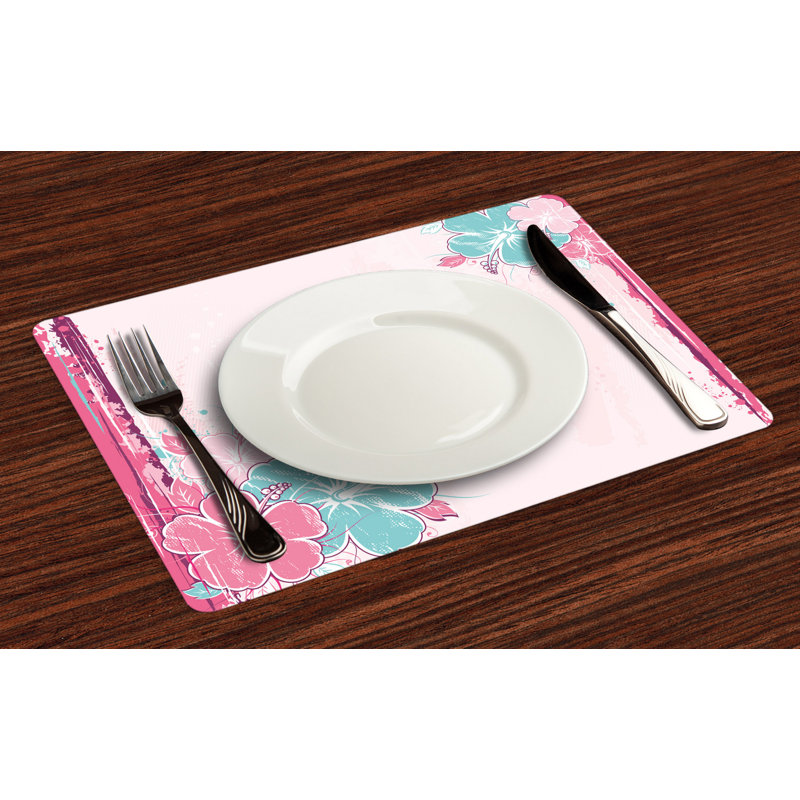 Polyester Floral Rectangle Placemat