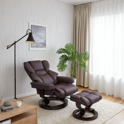 Fauteuil inclinable de massage pivotant à 360 ° avec repose-pieds Ultimate - Détente ergonomique pour les petits espaces!