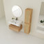 Meuble-lavabo mural 30 po avec lavabo en résine et armoire latérale, tiroir à fermeture en douceur (KD-Packing)