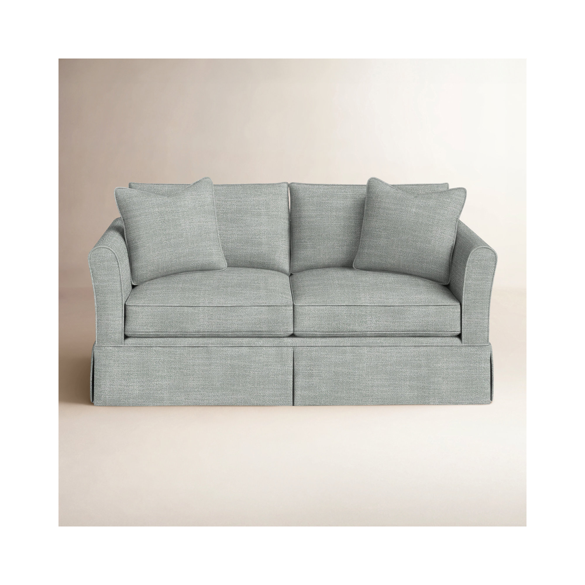Shelby 60'' Upholstered Sleeper Sofa, Macarena Light Gray Canvas