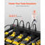 Chariot de rangement pour outils à 4 niveaux avec station de chargement sur roulettes