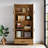70 "Standard Storage Bookcase with Door and Drawer, Farmhouse Tall Book Cabinet-1708686099