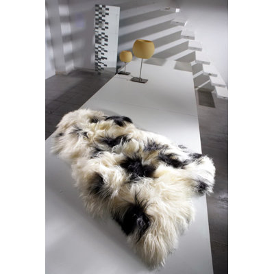 Tapis en laine de mouton à fibre naturelle par fibres longues par Fiberus par Auskin 2 pi x 3,5 pi