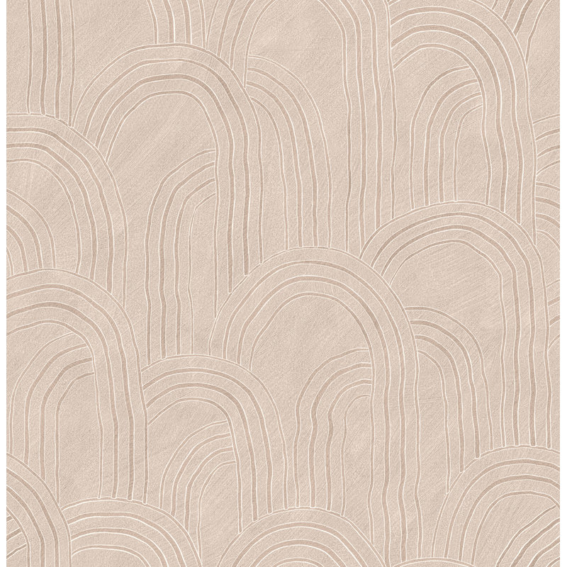 Rippled Arches Wallpaper, Pink