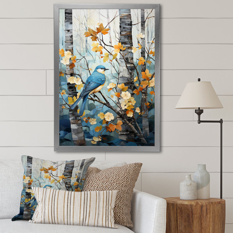 Forêt de bouleaux Manokwari I, Cadre photo argenté, H 40 po x l 30 po x P 1,5 po