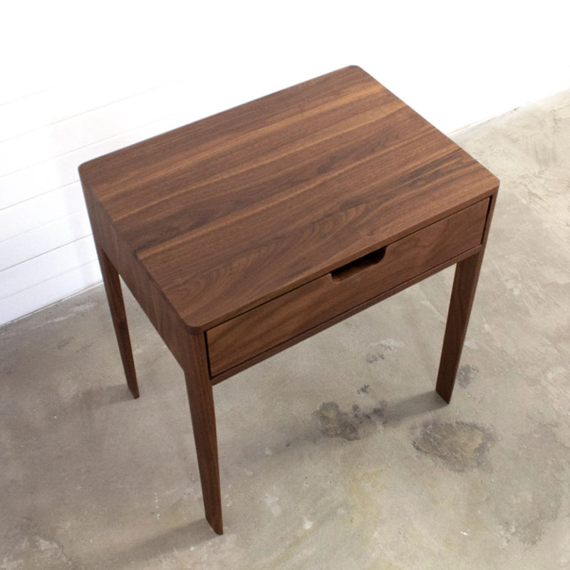 Solid Walnut/oak Bedside Table, Bedside Table With Drawer, Modern Side Table, Scandinavian Style