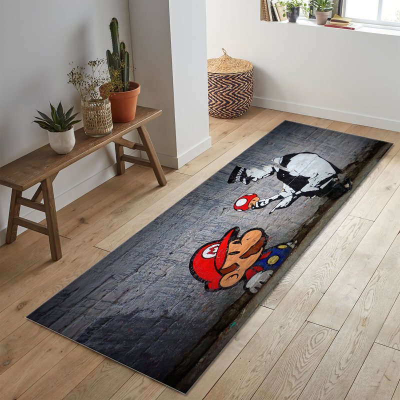 Chic Non-Woven Soft Type Printed Rug with Vibrant Floral Design for an Elegant Touch in Your Living Space, Runner 2'8" x 9'2"