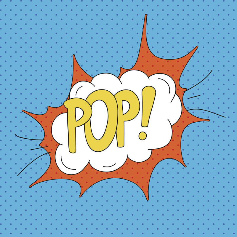Comics Pop Art by Lesia_G - Wrapped Canvas Print, 30cm H x 30cm W