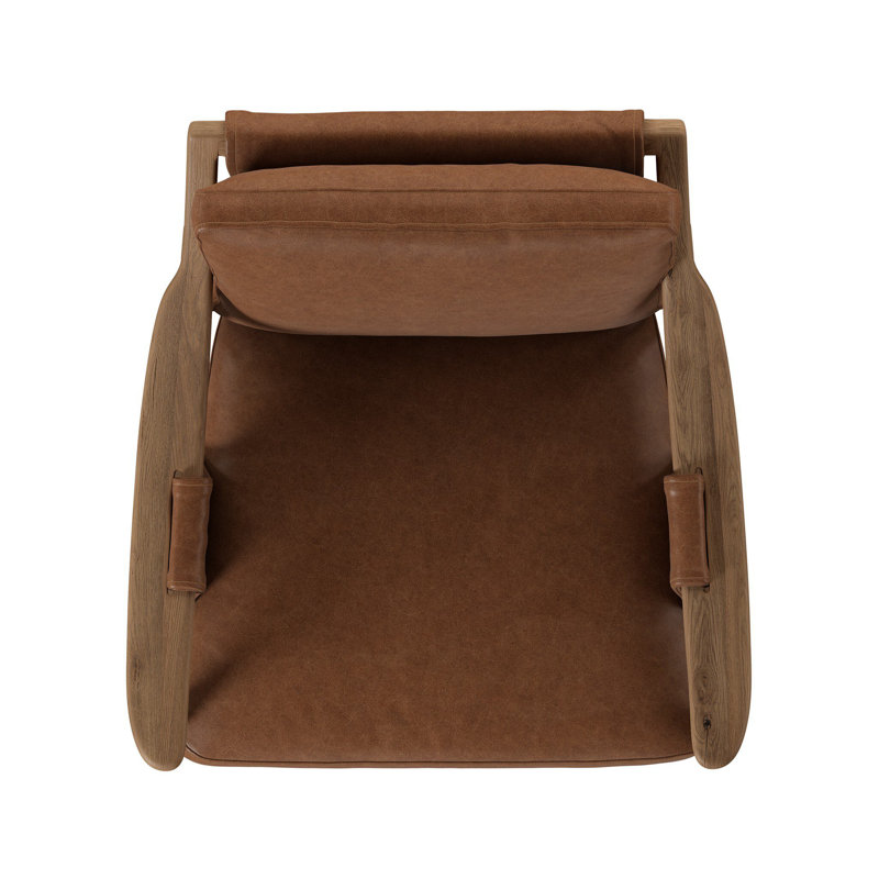 Kimmery Chair-Omari Natural, Worn Oak, Chaps Saddle Top Grain Leathe