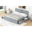 Lit plateforme en bois avec quatre tiroirs de rangement et pieds de soutien-795719953-795719955