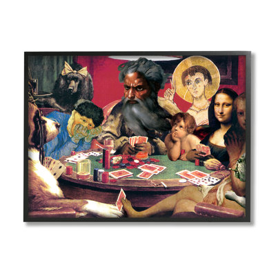«Funny Classics Collage» encadré sur bois par Barry Kite
