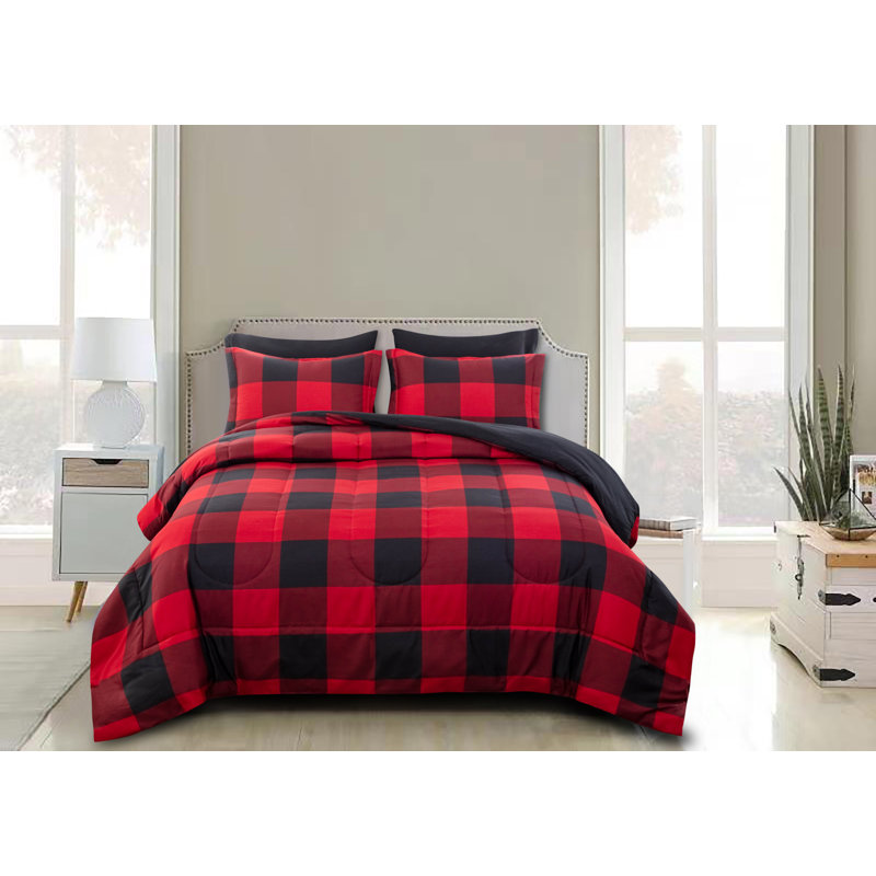Red Twin Down Alternative Microfiber Bed in a Bag Set