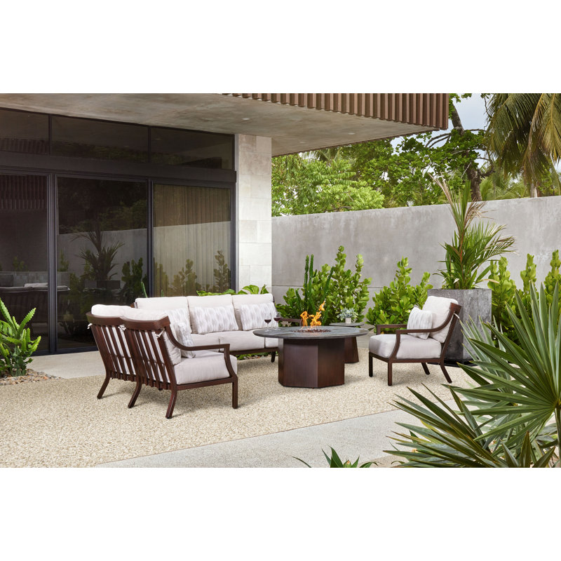 Nicoya 49" Round Coffee Table with Firepit