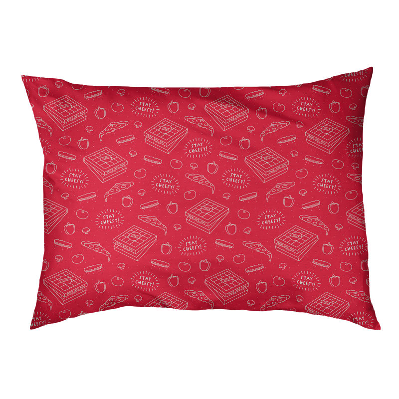 Coussin extérieur pizza Campion, Moyen (L 29,5 po x P19,5 po x H 9,5 po), Rouge