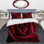 Ensemble de housse de couette en microfibre / polyester Red Rose with Raindrops I-876380511