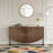 3 D wave texture sideboard