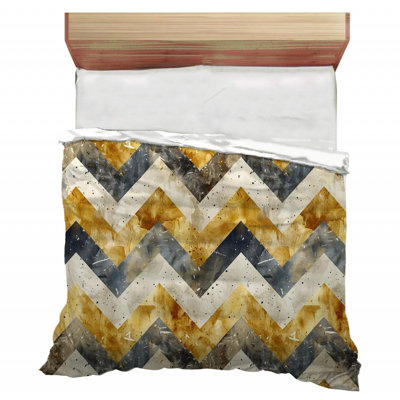Édredon abstrait avec motif de chevrons 12142