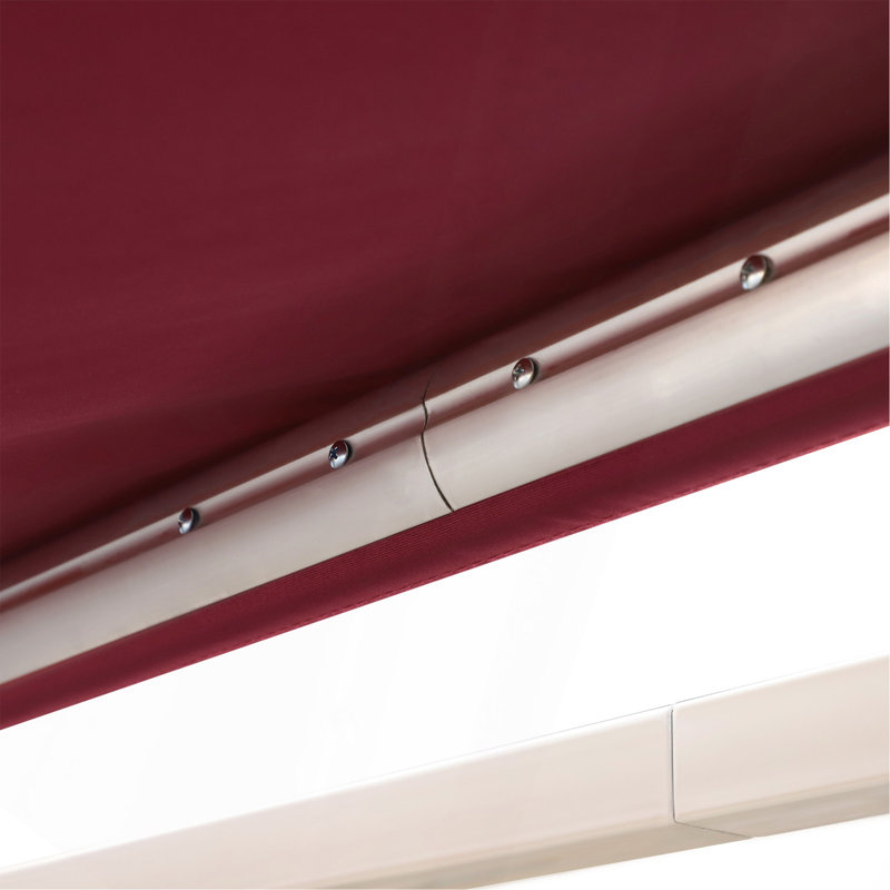 13' X 8' Retractable Awning, Patio Awnings, Sunshade Shelter W/ Manual Crank Handle, UV & Water - Resistant Fabric And Aluminum Frame