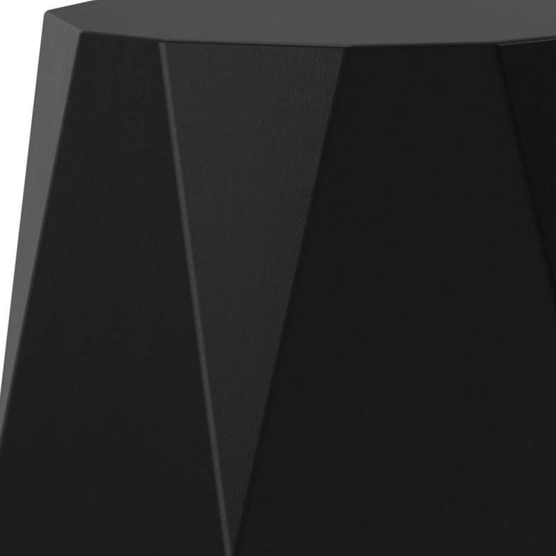 Table de bout 21 po en bois massif noir