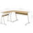 L-Shaped Metal Base Writing Desk-26344063