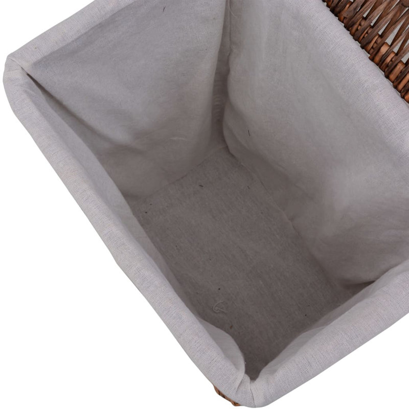 Wicker Laundry Basket, Brown