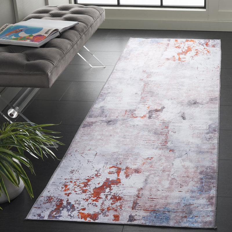 Zoen Performance Machine Washable Abstract Rug, Runner 2'6" x 8'