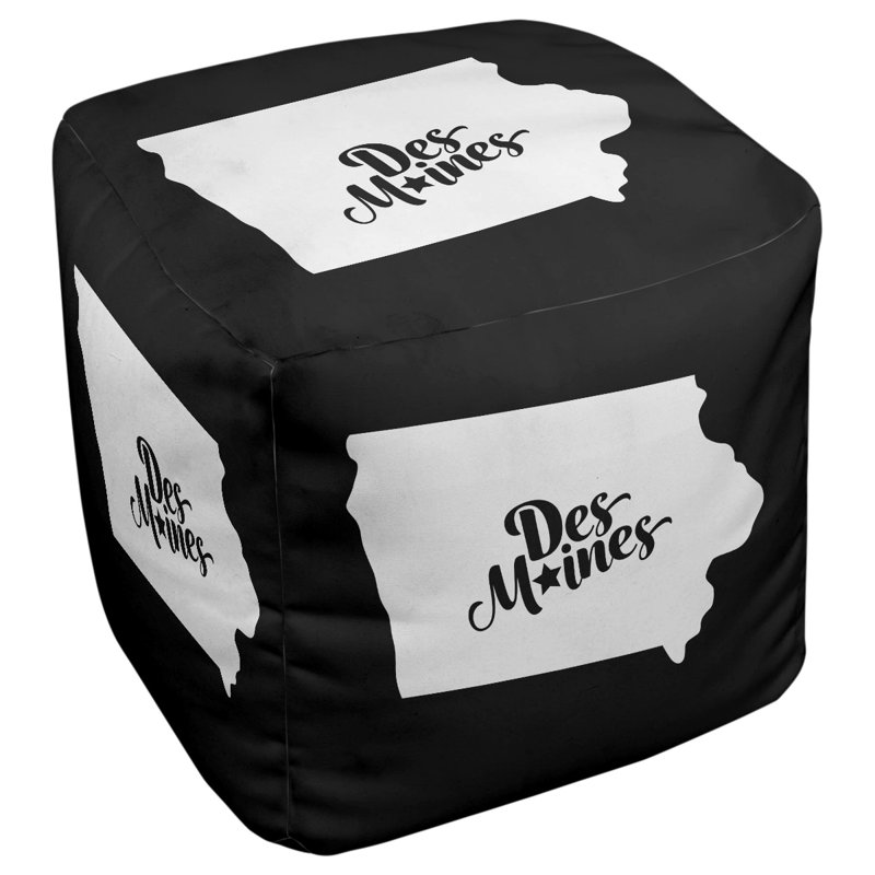 Upholstered Ottoman, Black