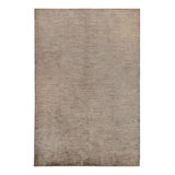 Silver Solid Wool Silk Blend Rug - 6' x 9'