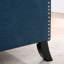 Fauteuil à oreilles inclinable manuel de 27,29 po de largeur en bleu - textile délavé, dossier haut avec boucle de traction, 3 vitesses réglables pour une utilisation à long terme, cadre intérieur en bois massif et contreplaqué, rembourrage en mousse à ressorts