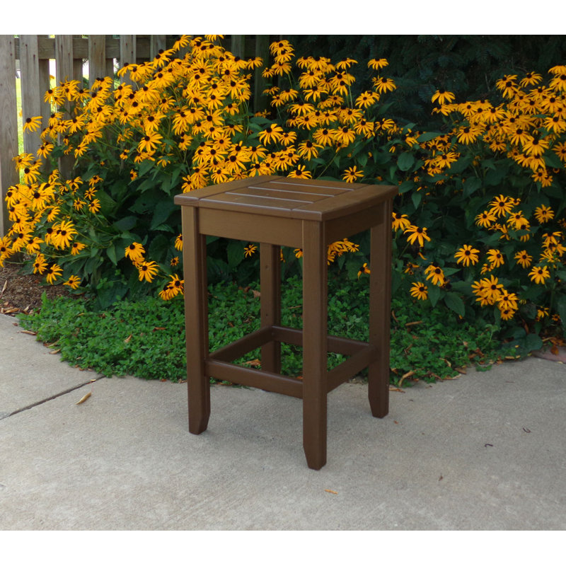 Stiefel Square Outdoor Side Table , 15.5'' in. W 17.5'' in. D, Charcoal