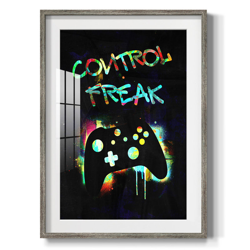 Étiquette Gamer I - impression encadrée, H 28,5 po x l 20,5 po, Vieilli