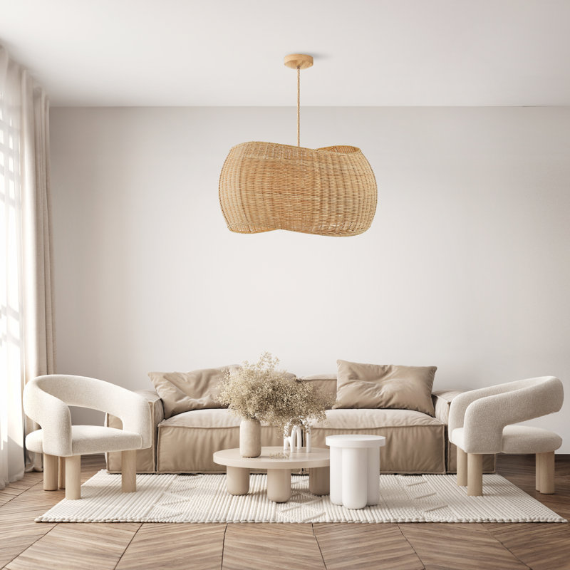 Luminaire suspendu en rotin Angelo