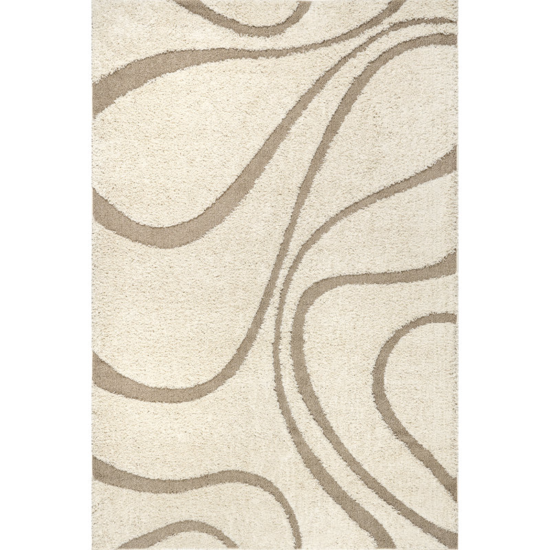 Tapis crème / ivoire Baltej, Rectangle 12 pi x 18 pi