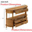 Console rétro en bois courbé avec 3 tiroirs - 43 po, entrée et canapé, brun