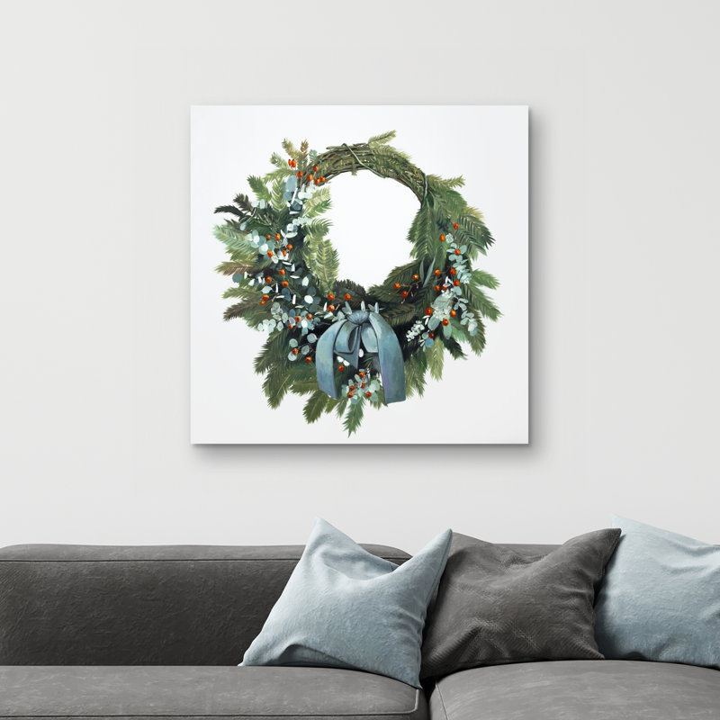 Christmas wreath - 32"x32" art on canvas
