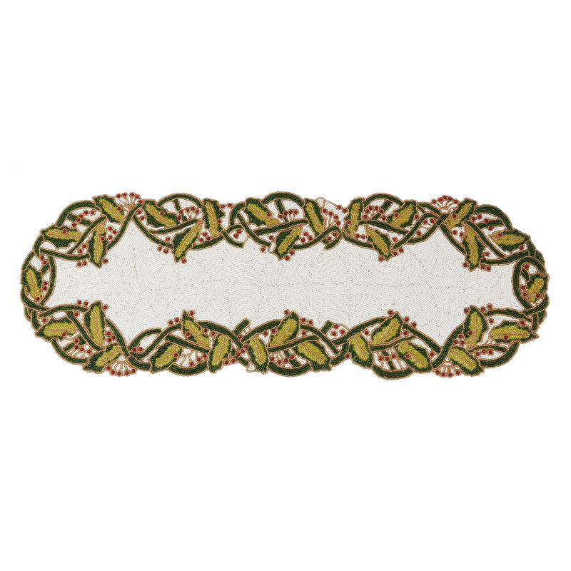 Sparkling Holiday Beaded Table Runner