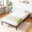 Structure de lit simple, structure de lit plateforme en métal, structure de lit en métal robuste avec support en lattes de fer, rangement sous le lit, capacité de poids de 800 lb, aucun sommier nécessaire