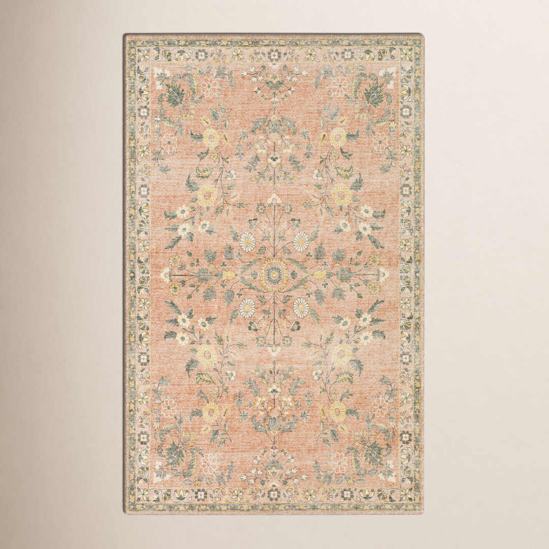 Berger Floral Pink Area Rug Birch Lane™ Rug