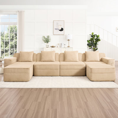 Canapé modulaire en forme de U à 4 places Camel