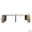 Grande table de salle à manger extensible moderne avec prise - panneau de particules de 15 mm, finition en mélamine-1812601288