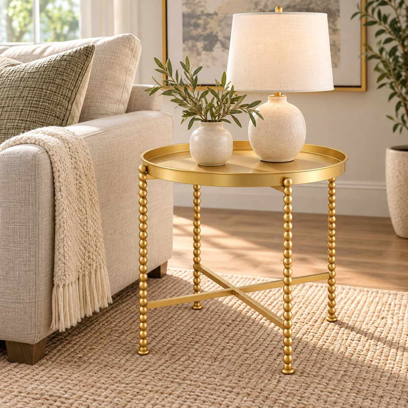 End Table, Gold