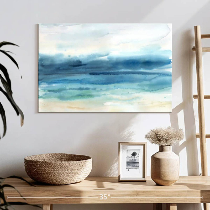 Gillard indigo paysage marin, H 16 po x l 24 po