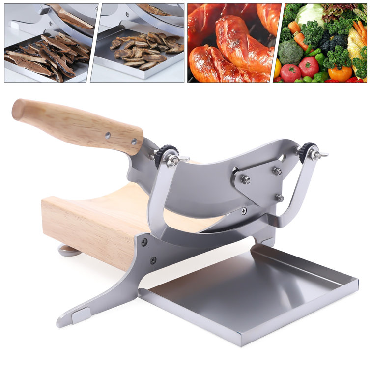 Manual Meat Cutter Beef Jerky Slicer Herb Ginseng Slicer Stainless 0-12mm  NEW!