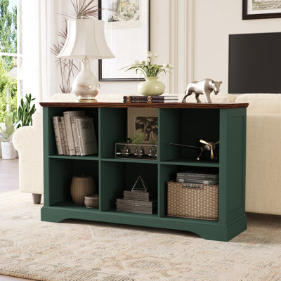 Organisateur de bibliothèque de rangement horizontal à 6 cubes de 47,4 po avec quincaillerie anti-basculement