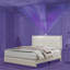 Cadre de lit grand avec projecteur Galaxy